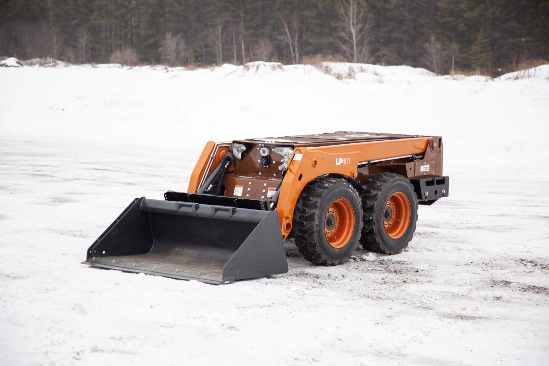 LP401 in a snowy parking lot